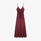 A-Line Dress with Wide Straps and Flared Skirt