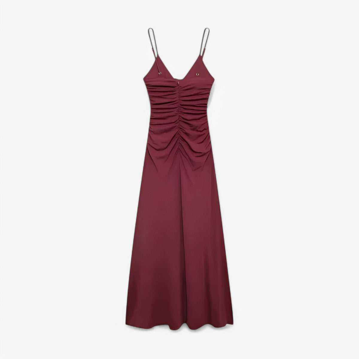 A-Line Dress with Wide Straps and Flared Skirt