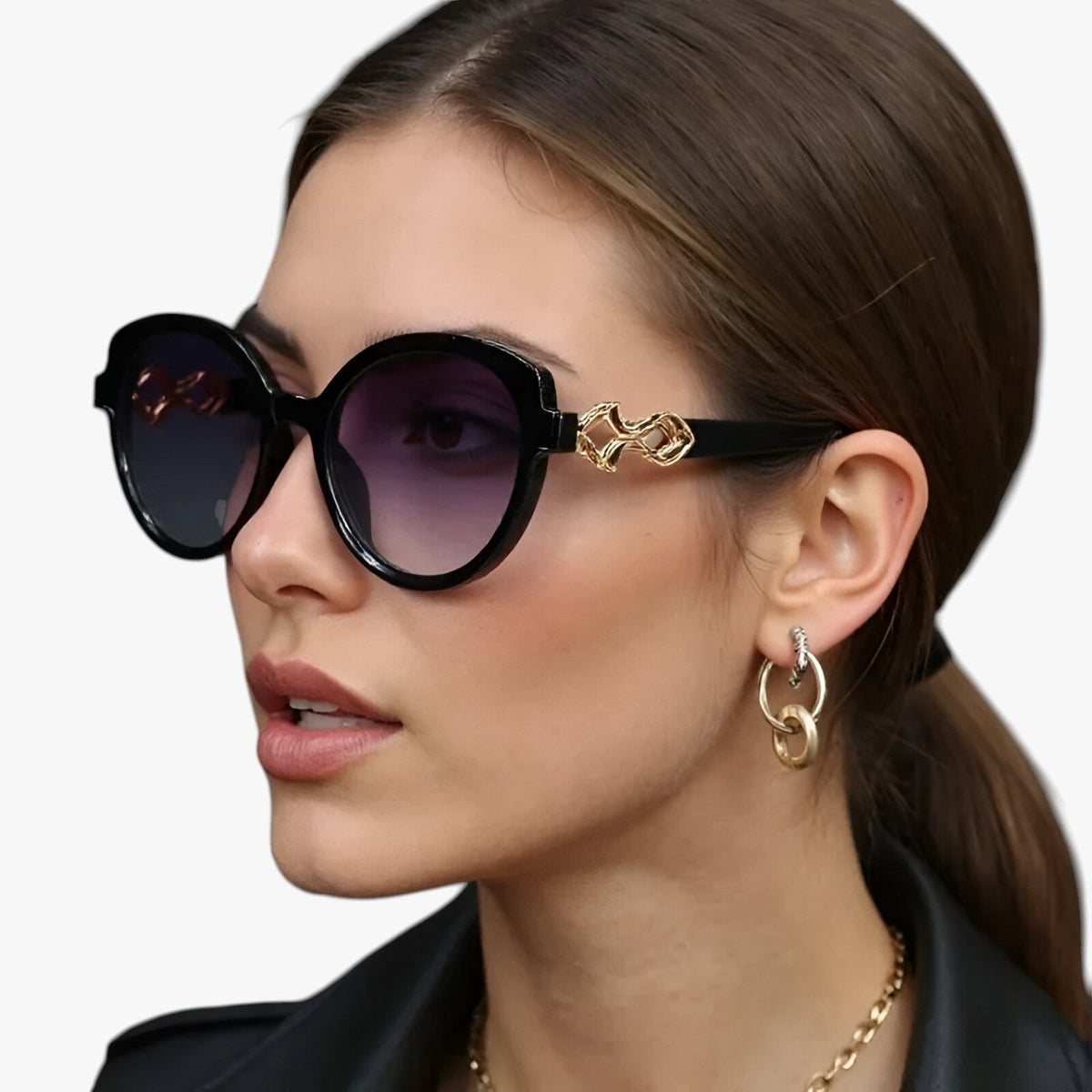 Cat-Eye Sunglasses with a Vintage-Inspired Frame Shape