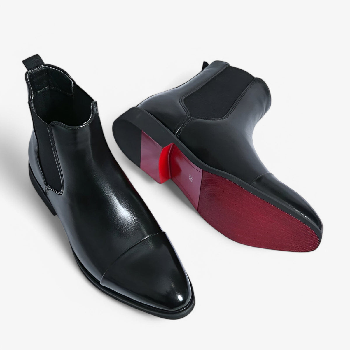 Chelsea Boots with Elastic Side Panels and Padded Insole