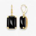 Gemstone Dangle Earrings with Gold and Silver Accents