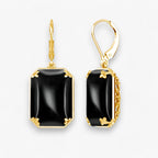 Gemstone Dangle Earrings with Gold and Silver Accents
