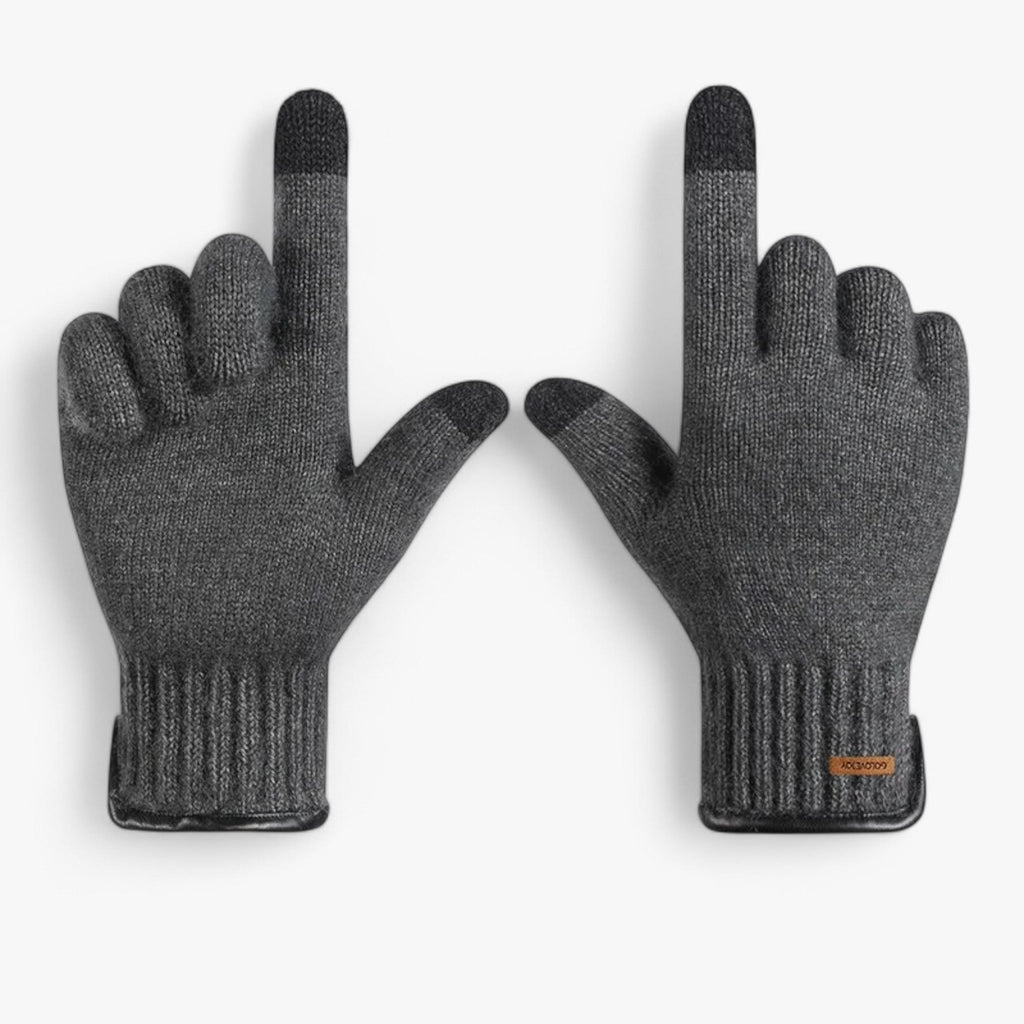 Men's Fleece-Lined Winter Gloves with Touchscreen Tips