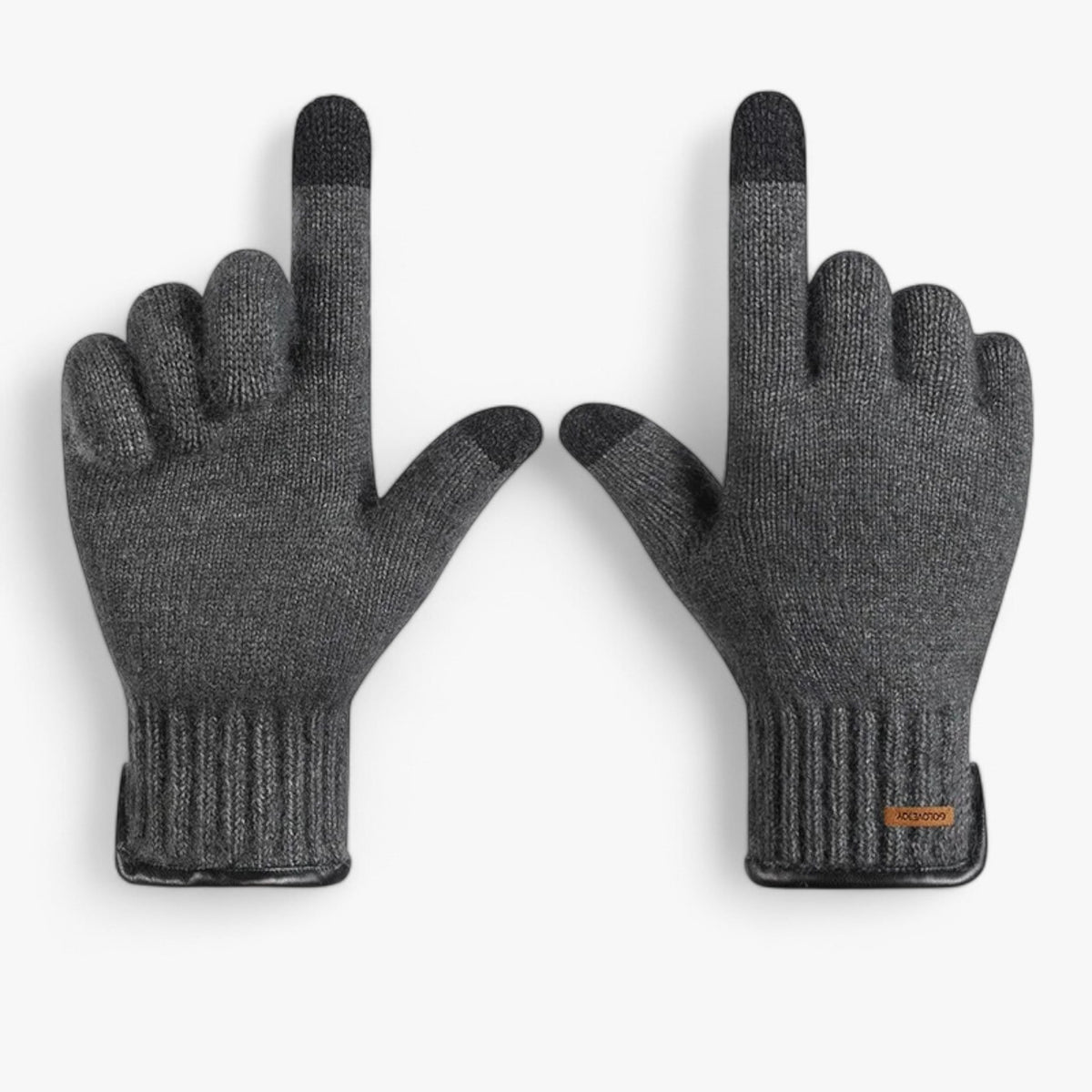 Men's Fleece-Lined Winter Gloves with Touchscreen Tips