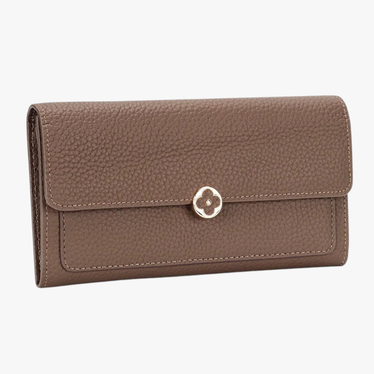 Structured Wallet with Long Clasp and Card Slots