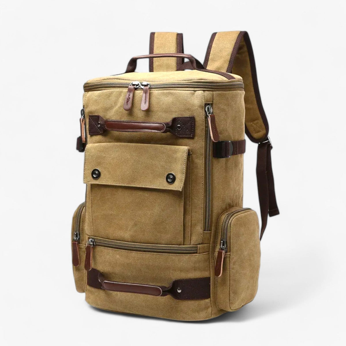 Vintage Canvas Backpack with Laptop Compartment