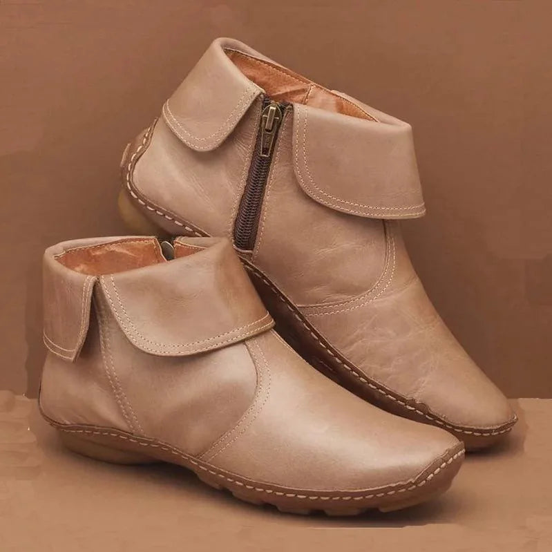 Ankle Boots with Chic Cut and Zip Options