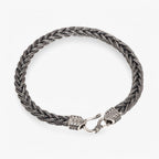 Handwoven Silver-Tone Bracelet for Men