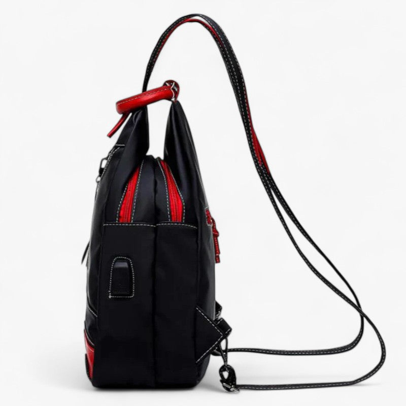 Water-Resistant Nylon Backpack with Padded Straps