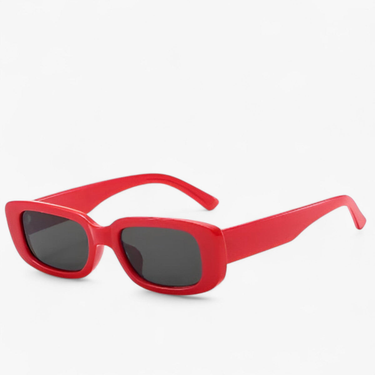 Retro rectangular sunglasses with a minimalist unisex shape