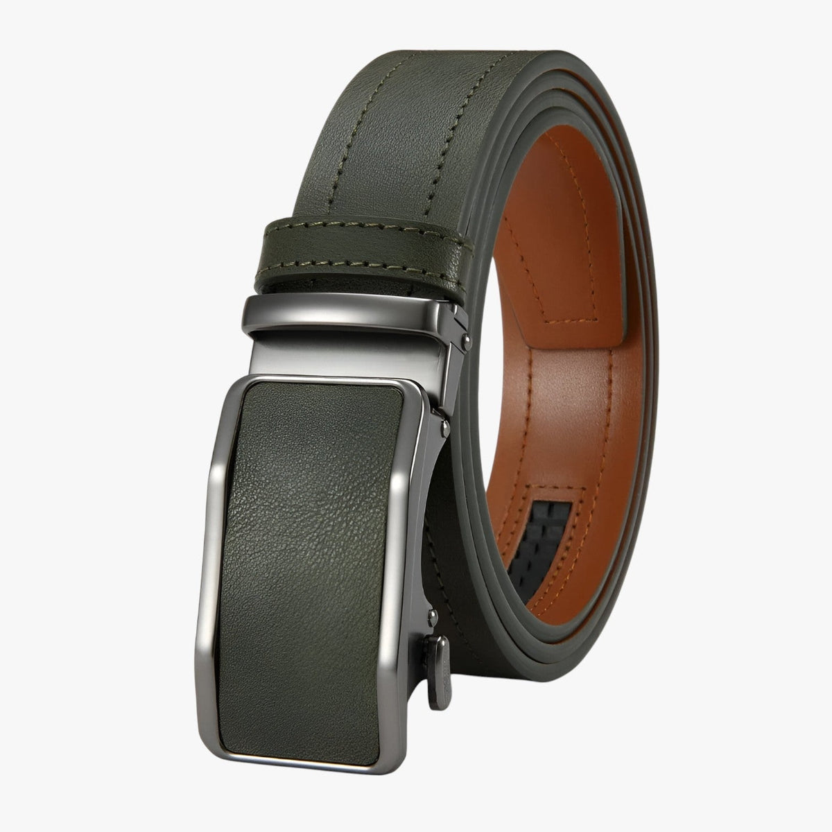 PU Leather Belt with Automatic Buckle for Work and Everyday