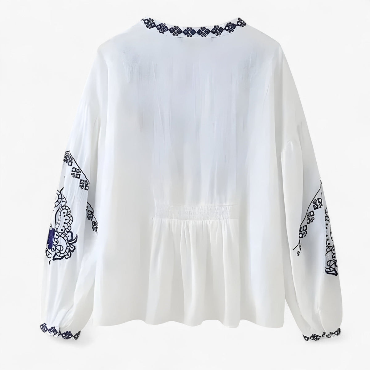 Boho Embroidered Blouse with Loose Breathable Fit