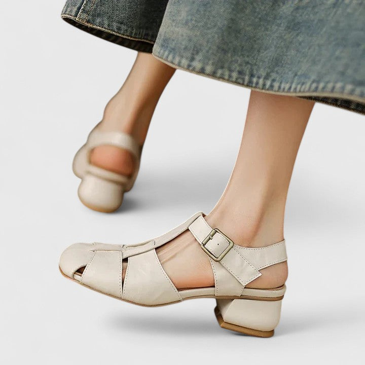 Square Toe Sandals with Block Heel