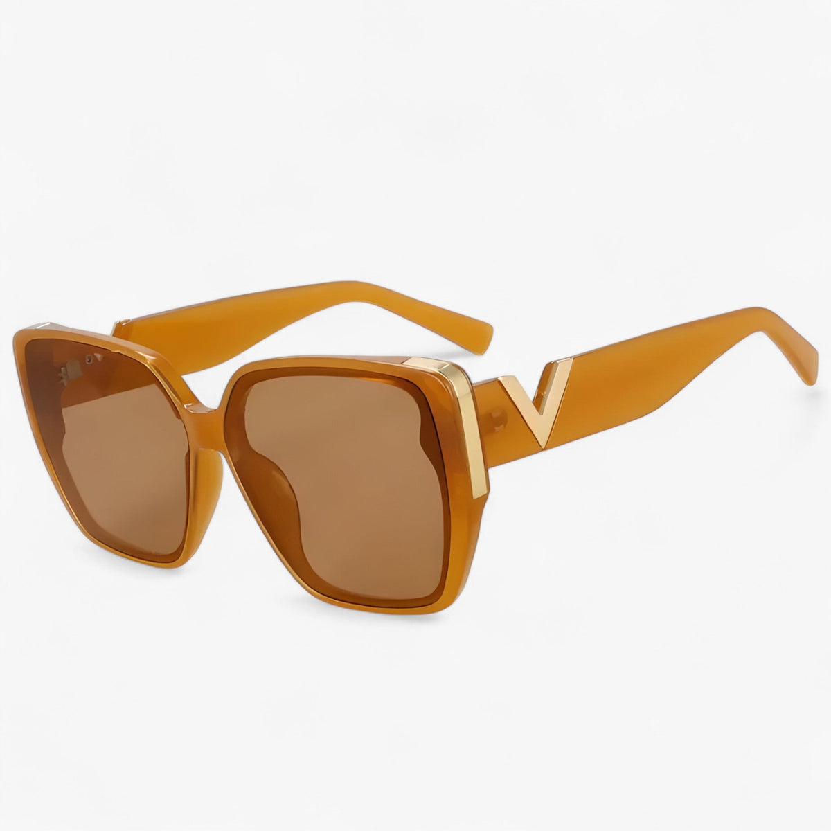 Vintage V-Shaped Mirrored Sunglasses with a Retro-Futuristic Edge