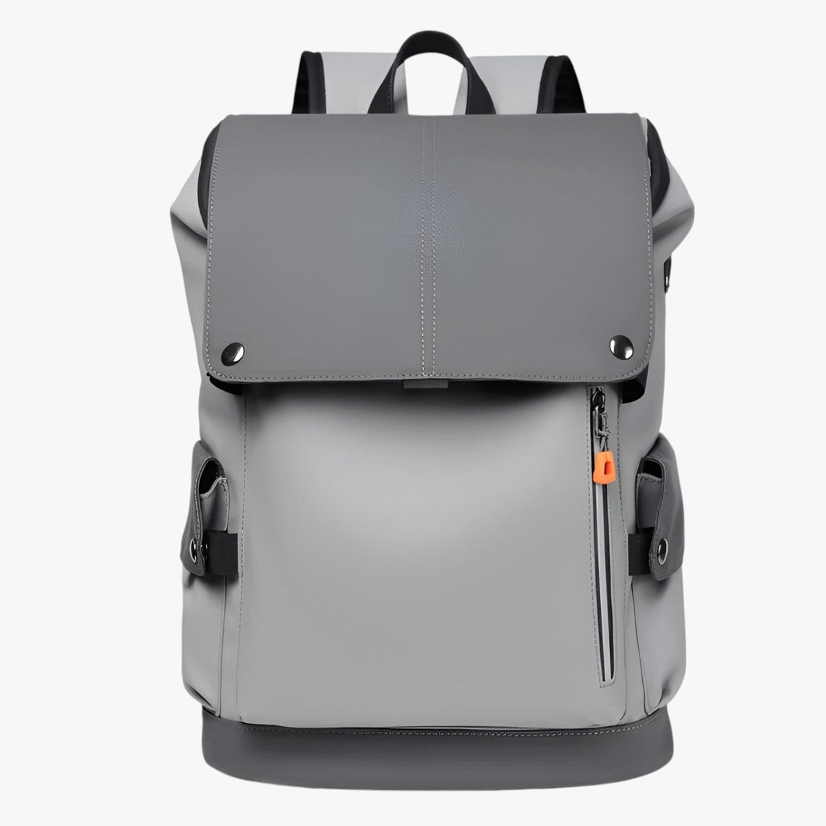 Water-Resistant PU Leather Laptop Backpack with USB Port