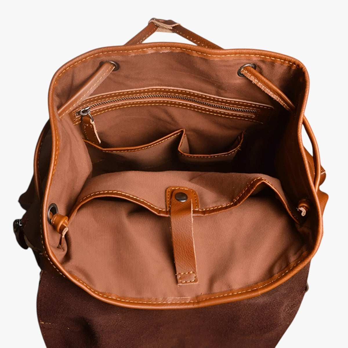 Water-Repellent Faux Leather Travel Bag with Adjustable Strap