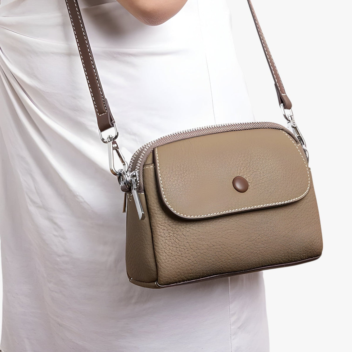 Spacious Shoulder Bag with Multiple Compartments