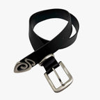 Adjustable PU Leather Belt with Polished Alloy Buckle