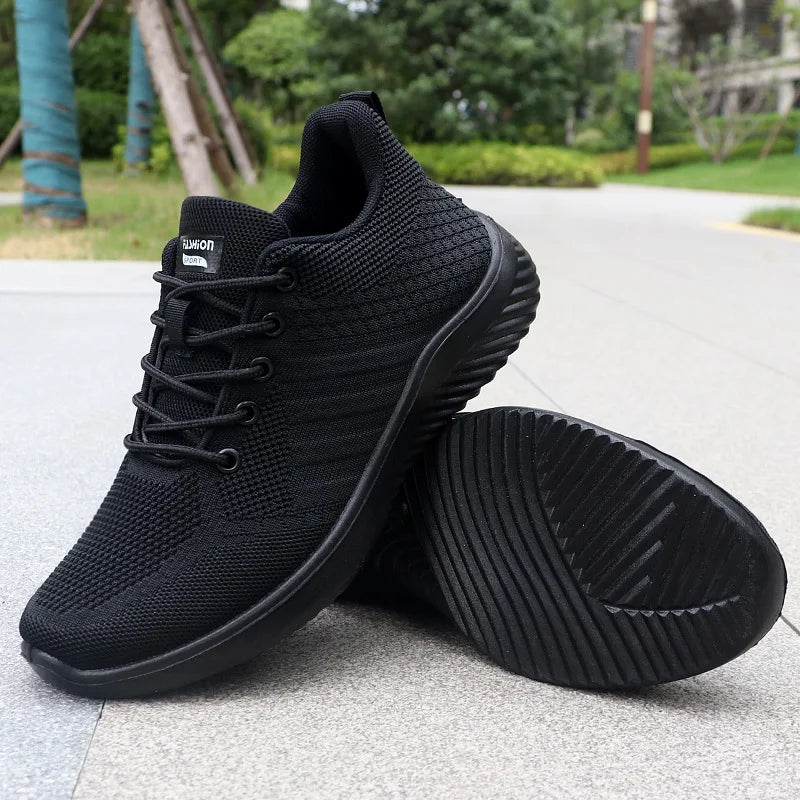 Breathable Mesh Trainers with Deep Traction Sole