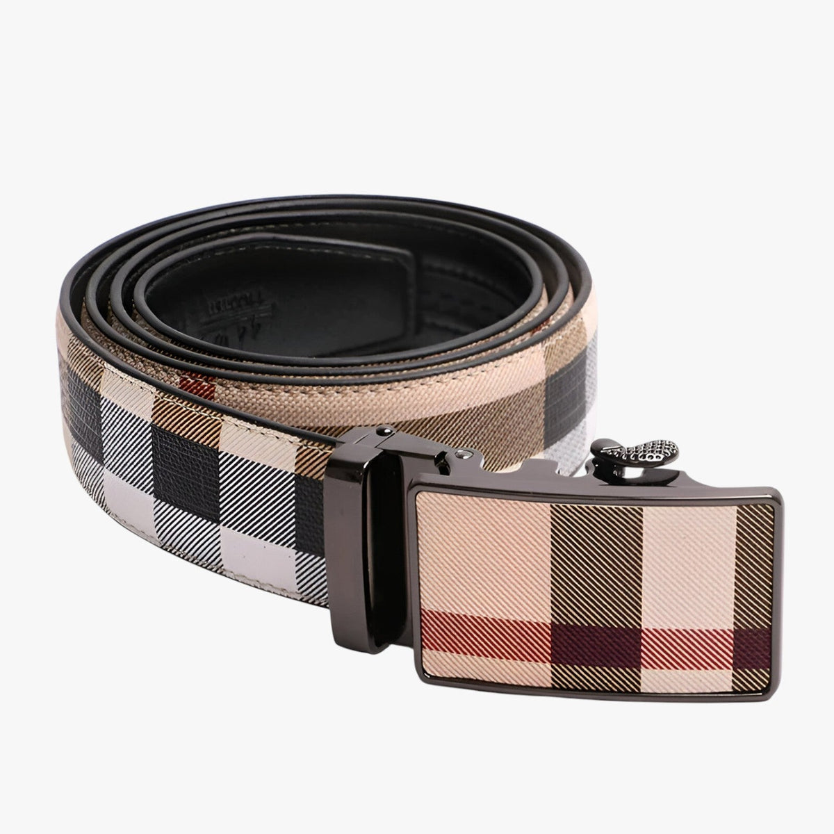 Wide Faux Leather Belt with Polished Statement Buckle