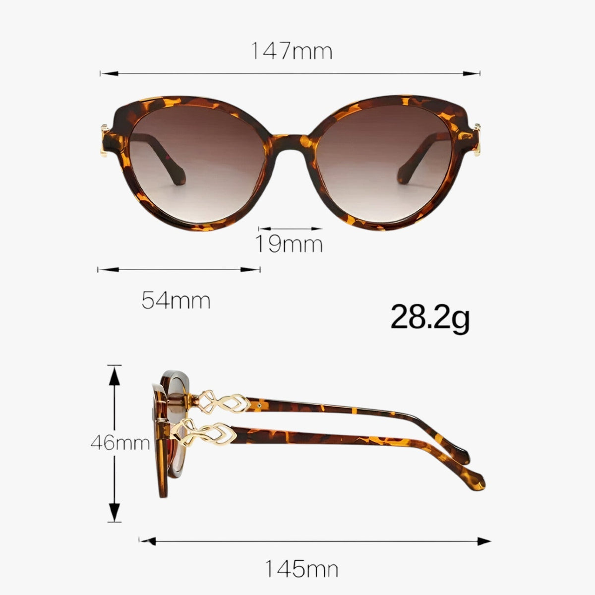 Cat-Eye Sunglasses with a Vintage-Inspired Frame Shape