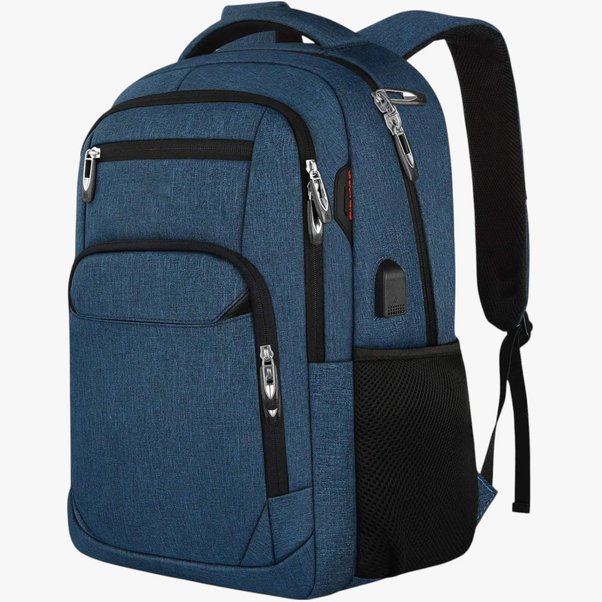 Water-Resistant Backpack with USB Port and Laptop Compartment