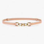 Adjustable Faux Leather Belt with Polished Buckle
