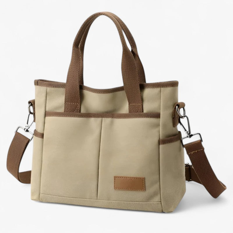 Bolso de hombro grande de lona con correa ajustable