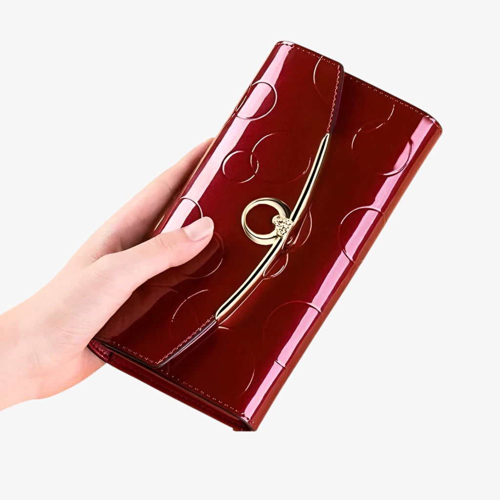 Spacious Faux Leather Wallet with Secure Zip Closure
