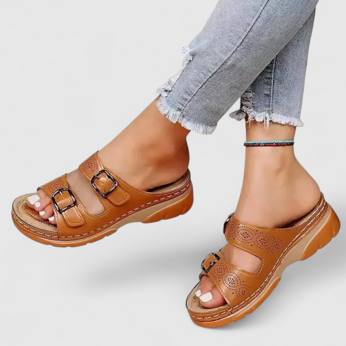 Sandalias ortopédicas con hebillas para la comodidad del verano