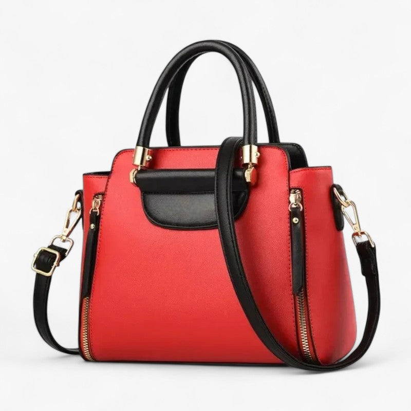 Contrast Handbag with a Structured Silhouette for Work