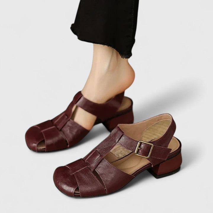 Square Toe Sandals with Block Heel