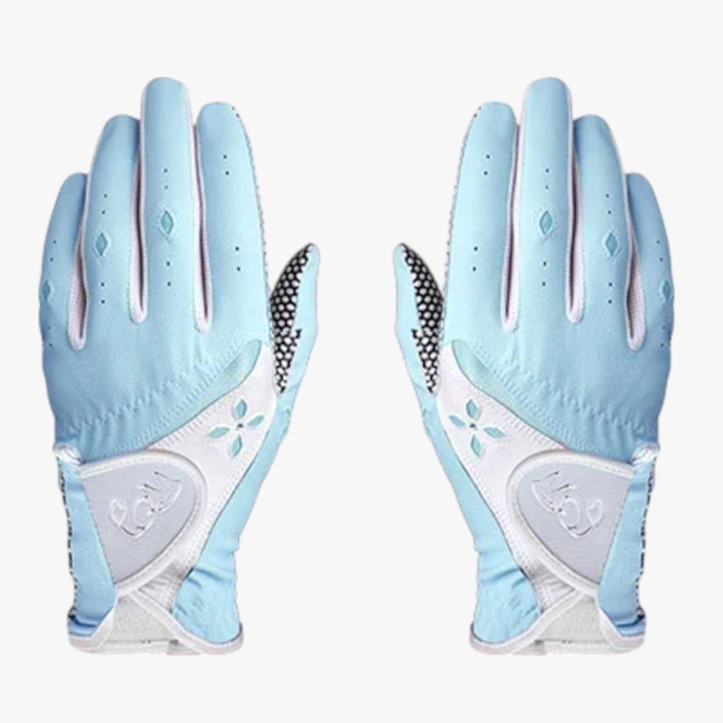 Guantes de golf antideslizantes de piel sintética PU con paneles de malla transpirable