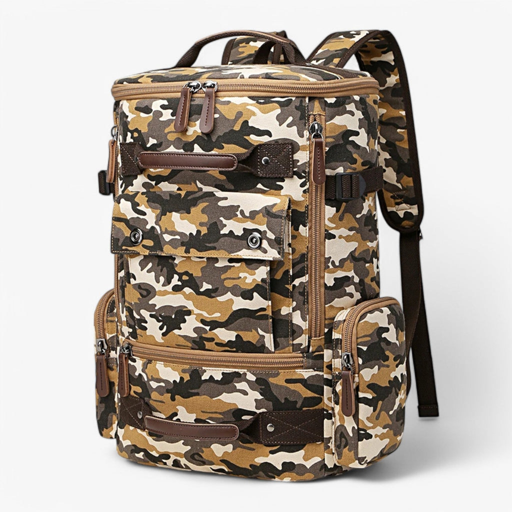 Vintage Canvas Backpack with Laptop Compartment