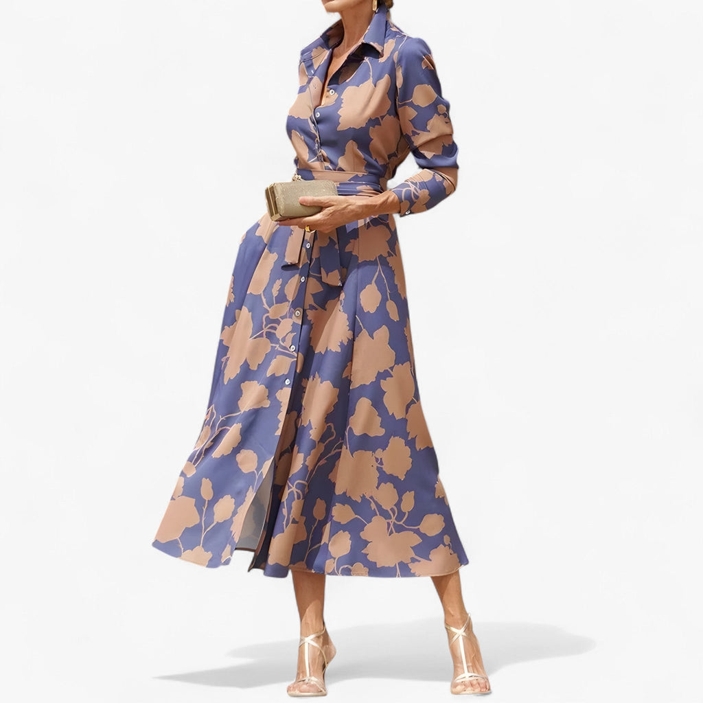 Classic Shirt Dress with Structured Collar and Pockets