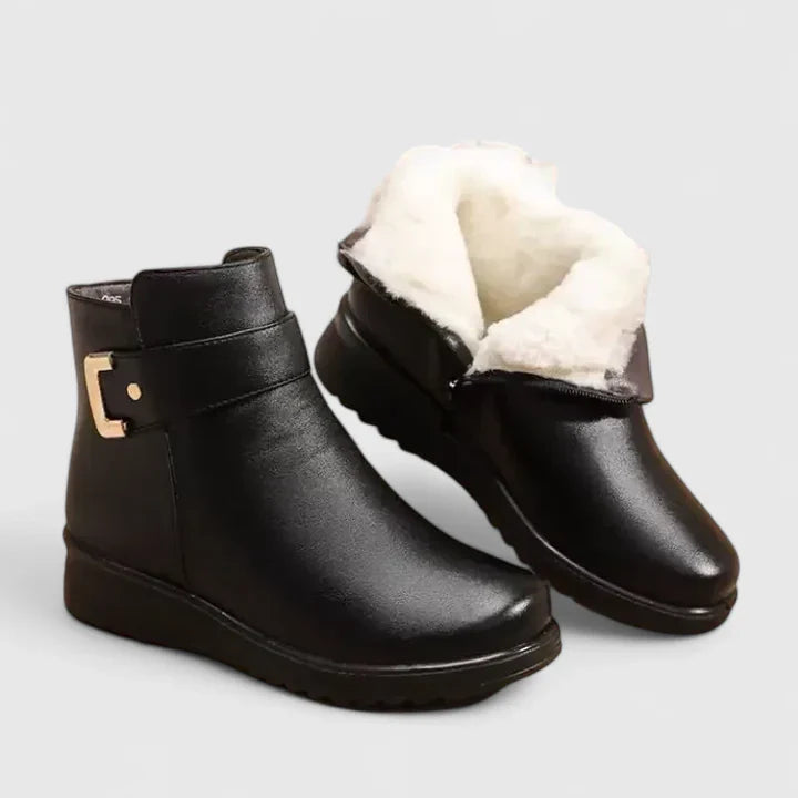 Botines bicolor con plantillas acolchadas