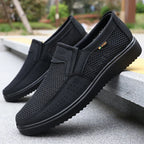 Men's Slip-On Mesh Shoes with Elastic Side Inserts