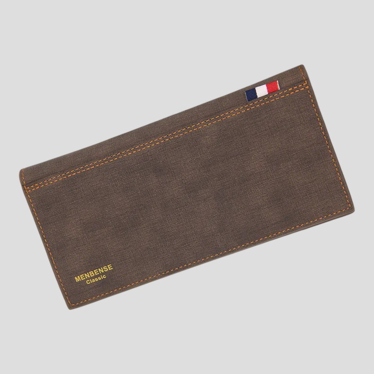 Slim Faux Leather Business Wallet with Card Compartments