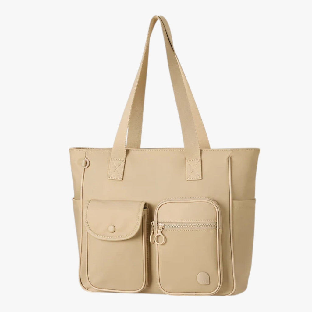Vattenavvisande totebag med smarta invändiga organiseringsfickor