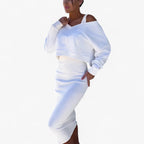 Fitted Two-Piece Set with Short Layered Top