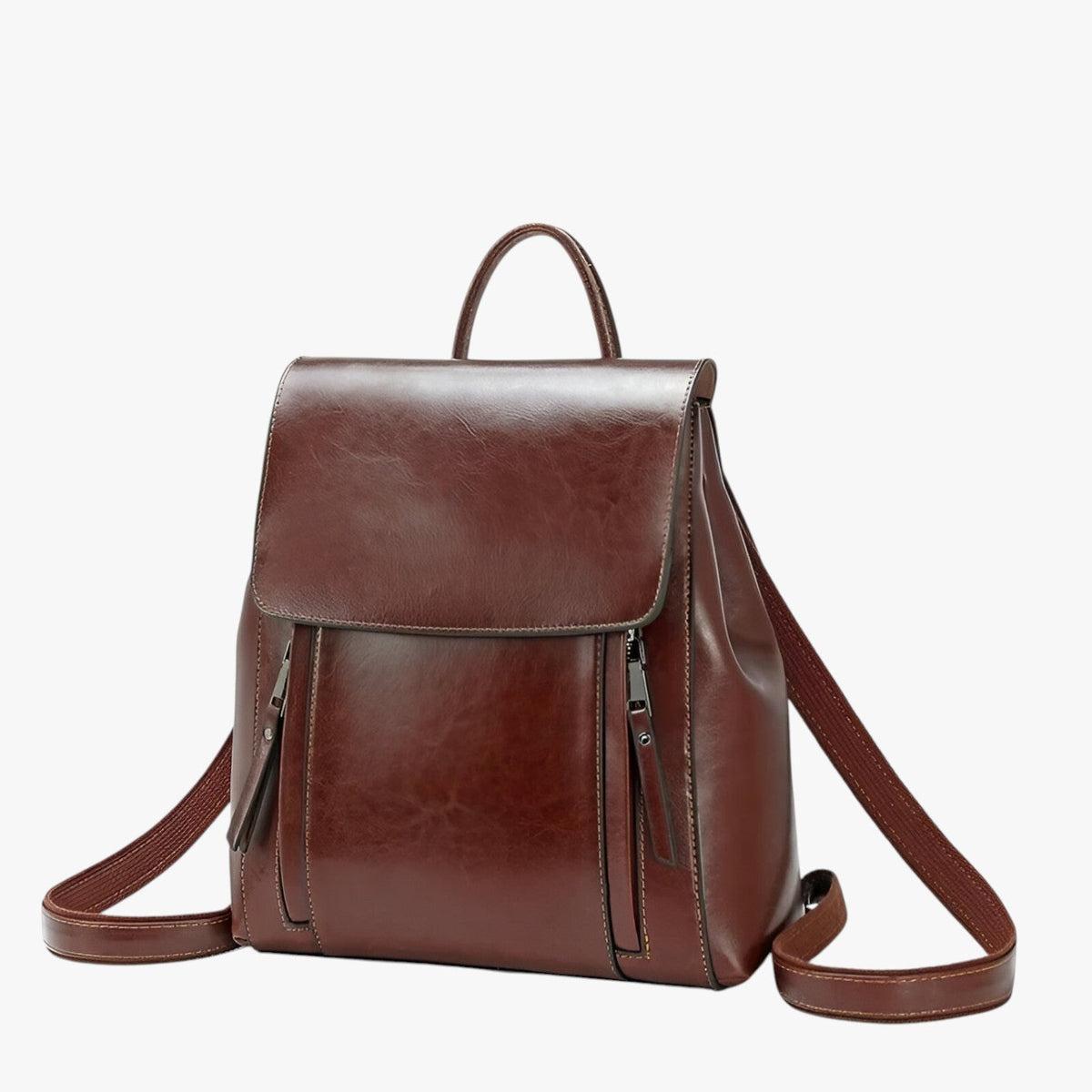 Mochila estructurada de piel sintética para los días de estudio y trabajo
