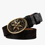 Women's Faux Leather Belt with Adjustable Waist Fit