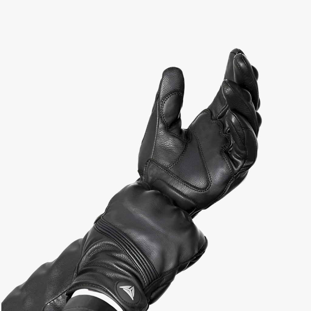 Guantes de moto de piel sintética resistentes al agua y cortavientos