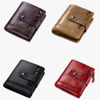 Faux Leather Wallet with Card Slots and Coin Purse