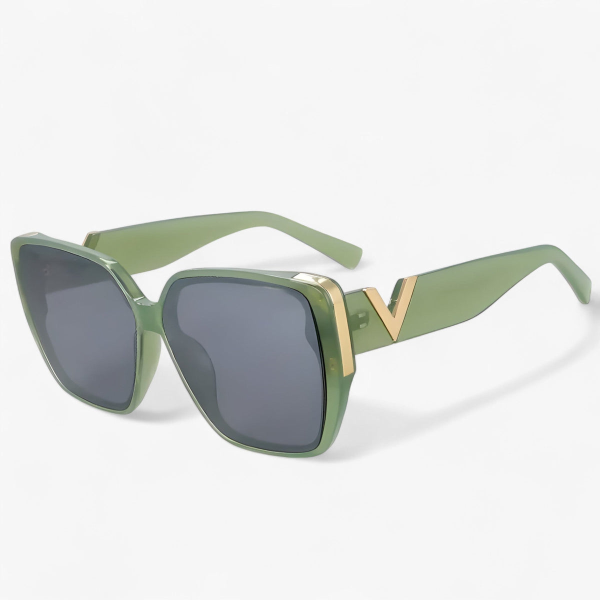 Vintage V-Shaped Mirrored Sunglasses with a Retro-Futuristic Edge