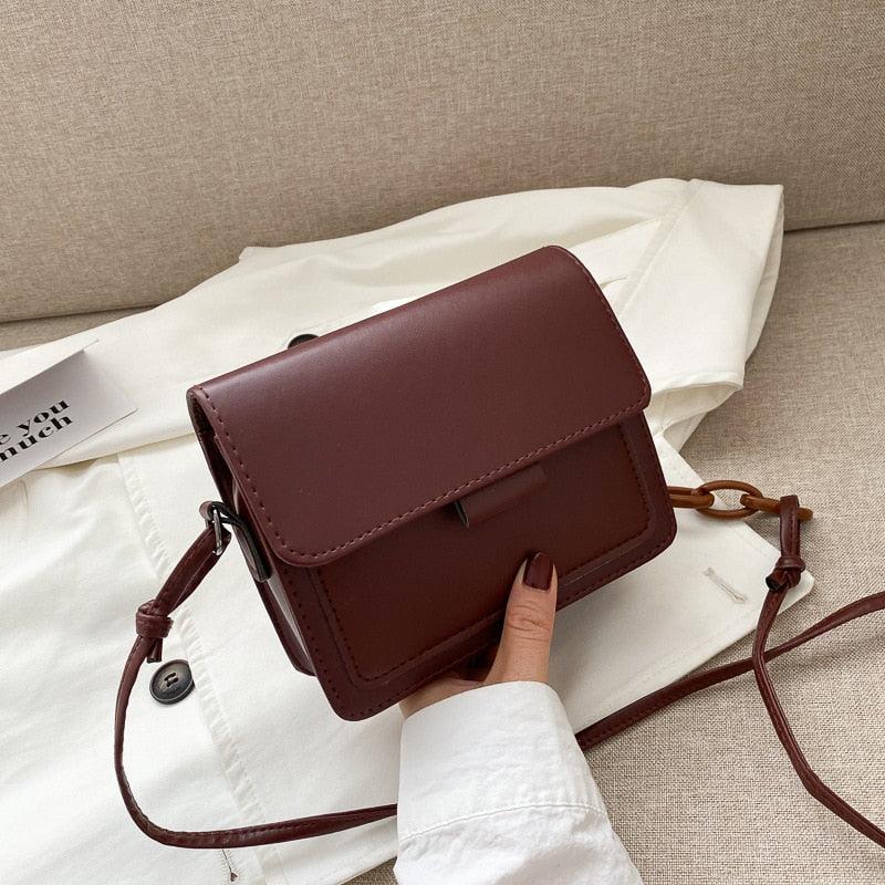 Compact Shoulder Bag with a Secure Magnetic Closure