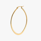Gold-Coloured Hoop Earrings in Stainless Steel