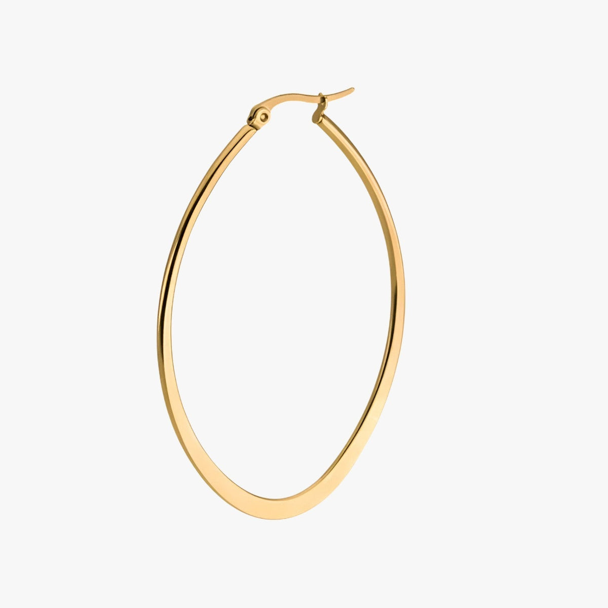 Gold-Coloured Hoop Earrings in Stainless Steel