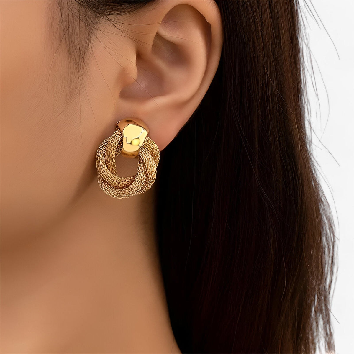 Vintage Twisted Earrings with a Tarnish-Free Finish