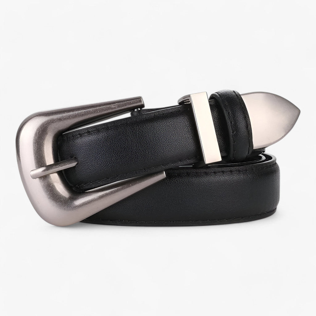 Faux Leather Buckle Belt for Casual and Formal Wear